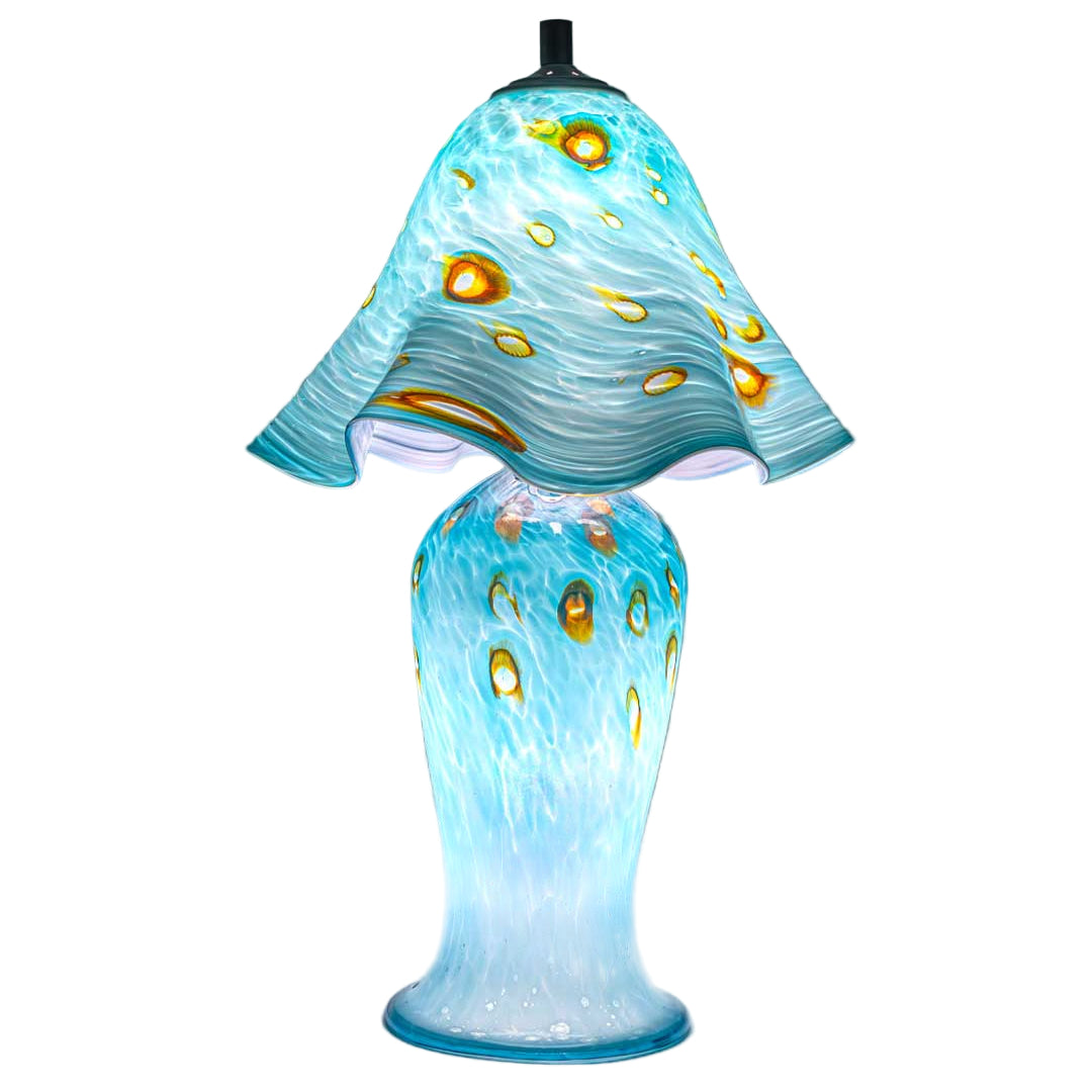 All Glass Lamp with Lighted Base – Wimberley Glassworks Store