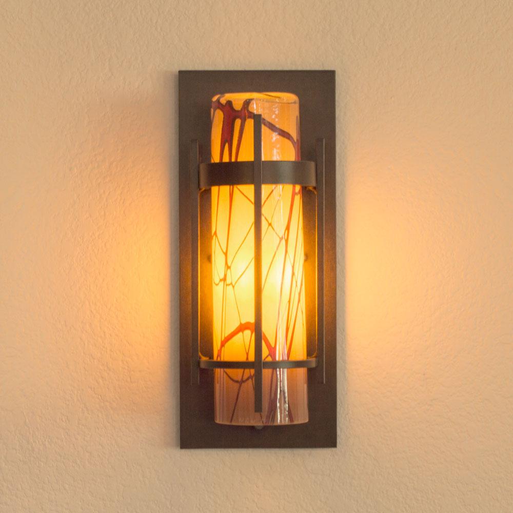 BANDED Outdoor Small Sconce with Blown Glass