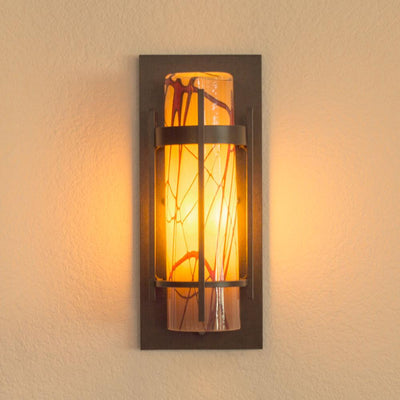 BANDED Outdoor Small Sconce with Blown Glass