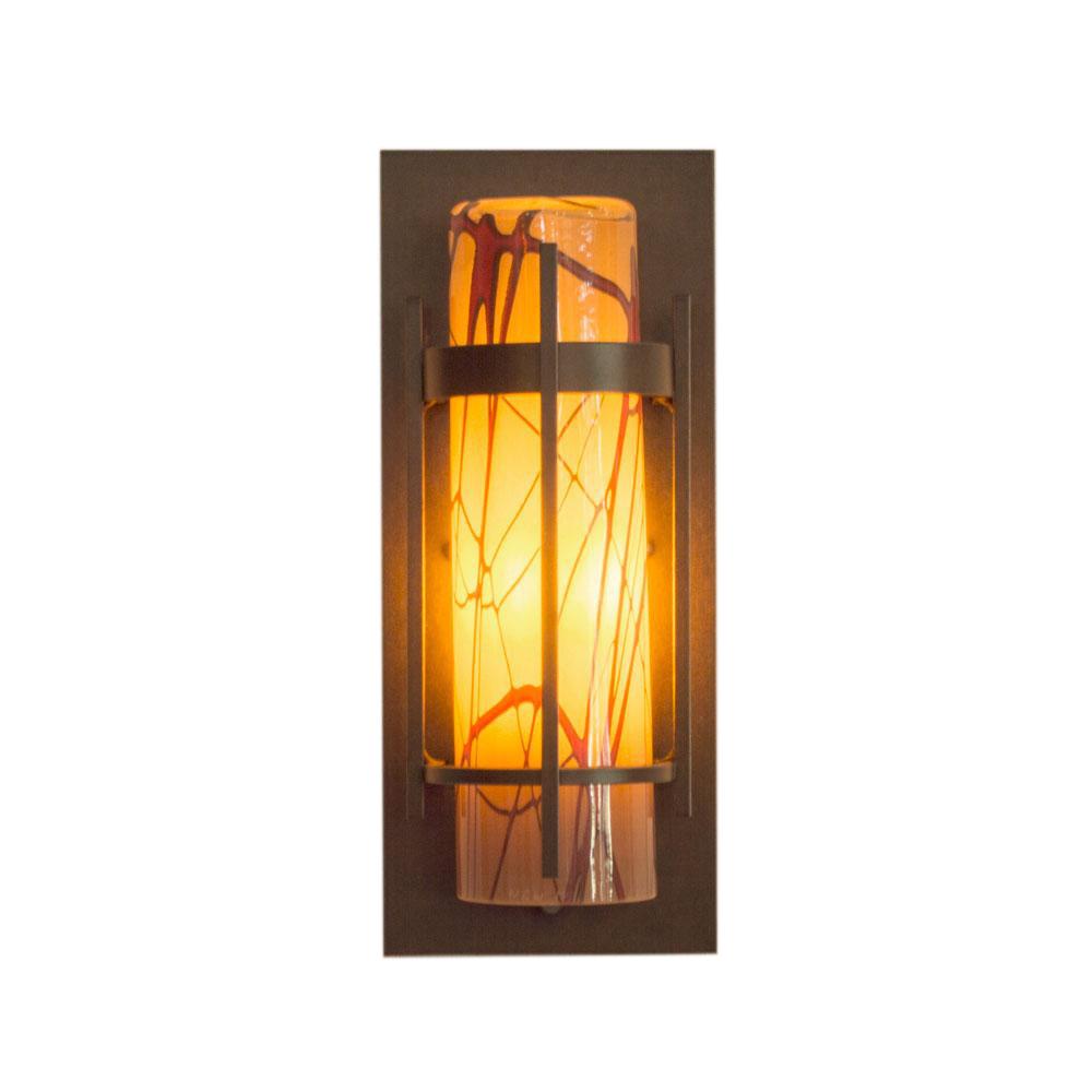 BANDED Outdoor Small Sconce with Blown Glass