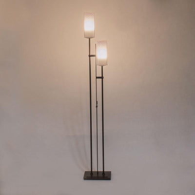 ROOK TWIN Floor Lamp with Blown Glass