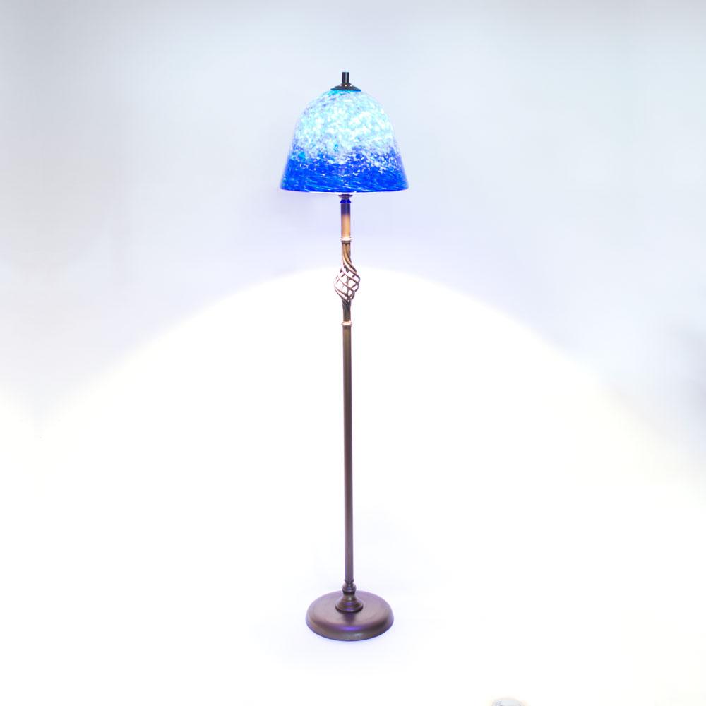 TWIST BASKET Floor Lamp with Blown Glass