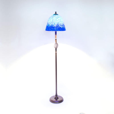 TWIST BASKET Floor Lamp with Blown Glass