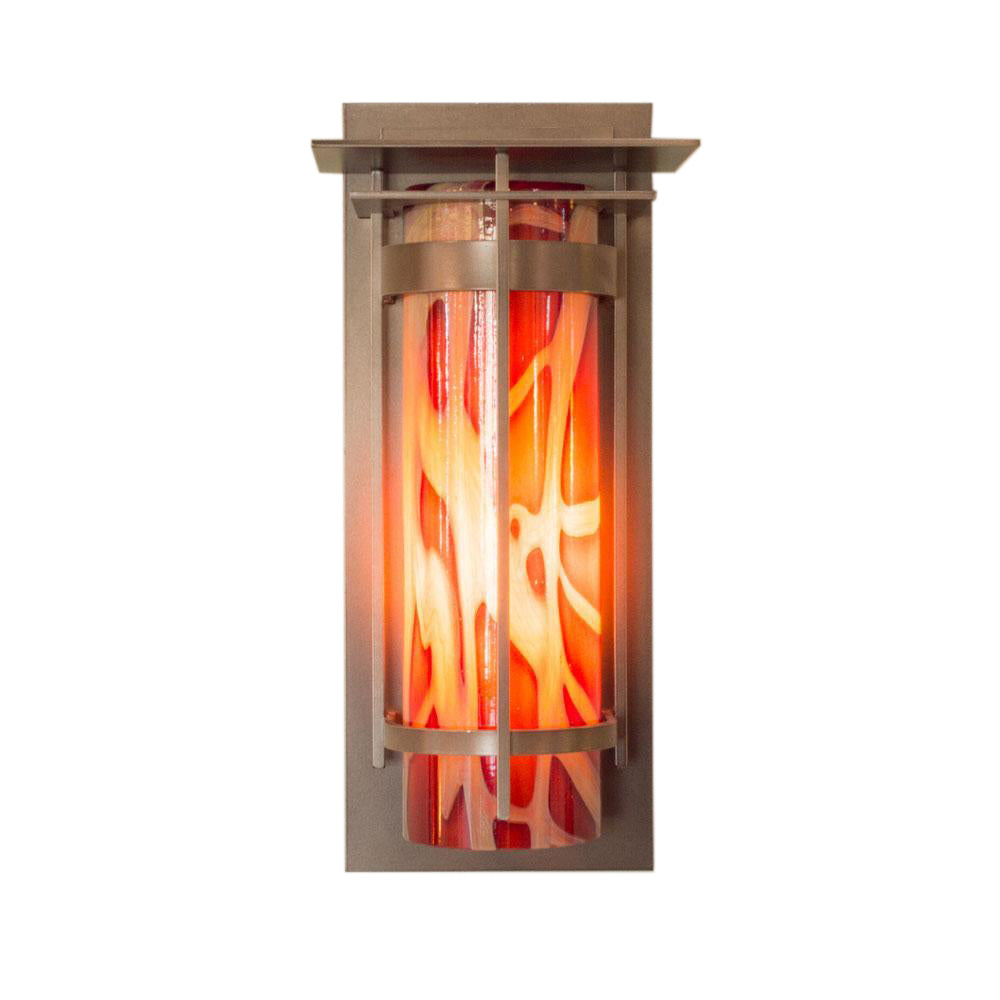 Banded Outdoor Sconce with Top Plate Small