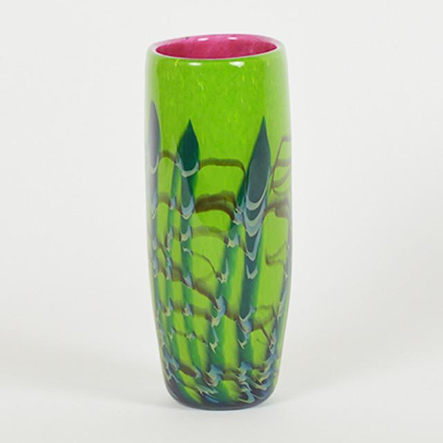 Tropical Bamboo Emerald Flat Taper Vase