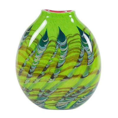 vibrant handmade art glass vase