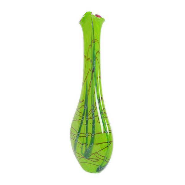vibrant handmade art glass vase