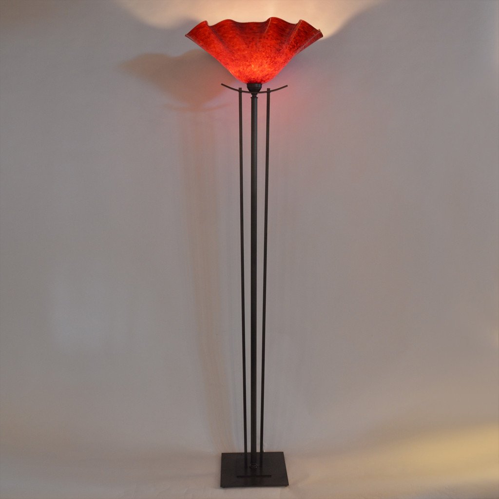 handcrafted art glass floor lamp