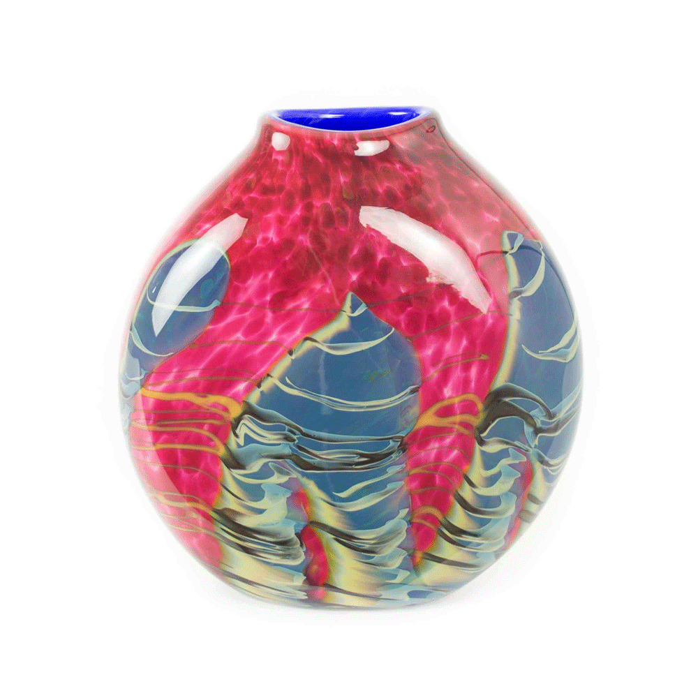 hand blown glass sphere shape vase